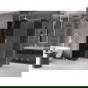 Mexen Velar плъзгаща се душ кабина 140 x 85 см, графит, бяло - 871-140-085-41-20