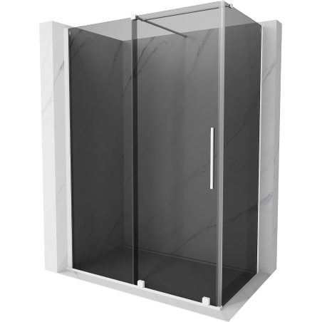 Mexen Velar плъзгаща се душ кабина 150 x 70 см, графит, бяла - 871-150-070-41-20