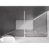 Mexen Velar плъзгаща се душ кабина 160 x 70 cm, графит, бяла - 871-160-070-41-20