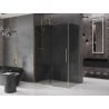 Mexen Velar плъзгаща се душ кабина 140 x 75 см, графитна, златна - 871-140-075-41-50