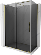 Mexen Velar плъзгаща се душ кабина 140 x 85 cm, графит, златна - 871-140-085-41-50
