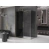 Mexen Velar плъзгаща се душ кабина 140 x 80 см, графит, злато - 871-140-080-41-50