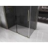 Mexen Velar плъзгаща се душ кабина 140 x 75 см, графитна, златна - 871-140-075-41-50