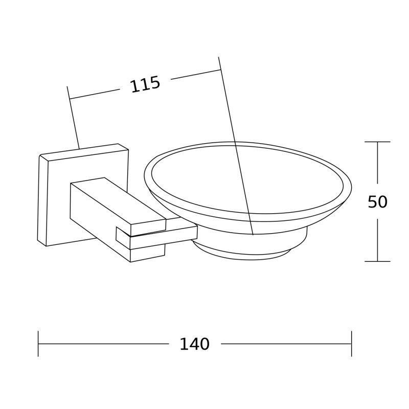 Mexen Vane сапунерка, хром - 7020939-00