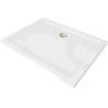 Mexen Flat правоъгълно душово поддушие slim 120 x 90 см, бяло, сифон златен