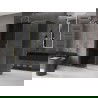 Mexen Velar плъзгаща се душ кабина 160 x 75 см, графит, злато - 871-160-075-41-50