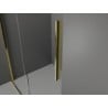 Mexen Velar плъзгаща се душ кабина 140 x 75 см, графитна, златна - 871-140-075-41-50