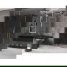 Mexen Velar плъзгаща се душ кабина 140 x 85 cm, графит, златна - 871-140-085-41-50