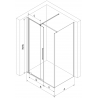 Mexen Velar плъзгаща се душ кабина 160 x 80 cm, графит, злато - 871-160-080-41-50