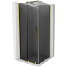 Mexen Velar плъзгащ се душ кабина 90 x 90 см, графит, злато - 871-090-090-41-50