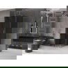Mexen Velar плъзгаща се душ кабина 110 x 110 см, графит, златиста - 871-110-110-41-50