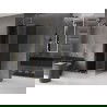 Mexen Velar плъзгаща душ кабина 100 x 100 см, графит, злато - 871-100-100-41-50