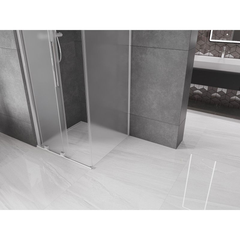 Mexen Velar плъзгаща се душ кабина 110 x 110 cm, матова, хром - 871-110-110-31-01