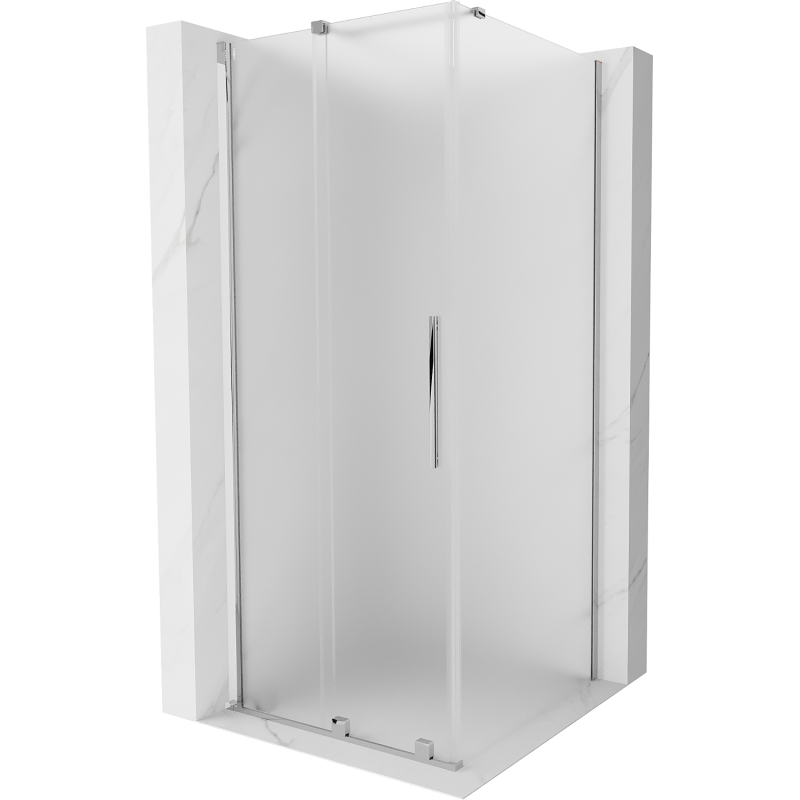 Mexen Velar плъзгаща се душ кабина 120 x 120 см, матирано, хром - 871-120-120-31-01