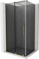 Mexen Velar плъзгаща се душ кабина 100 x 80 см, графит, злато - 871-100-080-41-50