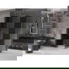 Mexen Velar плъзгаща се душ кабина 100 x 70 cm, графит, злато - 871-100-070-41-50