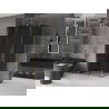 Mexen Velar плъзгаща се душ кабина 100 x 75 см, графит, златен - 871-100-075-41-50