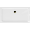 Mexen Flat правоъгълен душ под 140 x 70 см, бял, златист сифони - 40107014G
