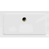 Mexen Flat правоъгълна душ кабина slim 140 x 70 cm, бял, златен сифон - 40107014G