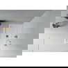 Mexen Flat правоъгълен душ кабина 130 x 70 см, бял, златен сифона - 40107013G