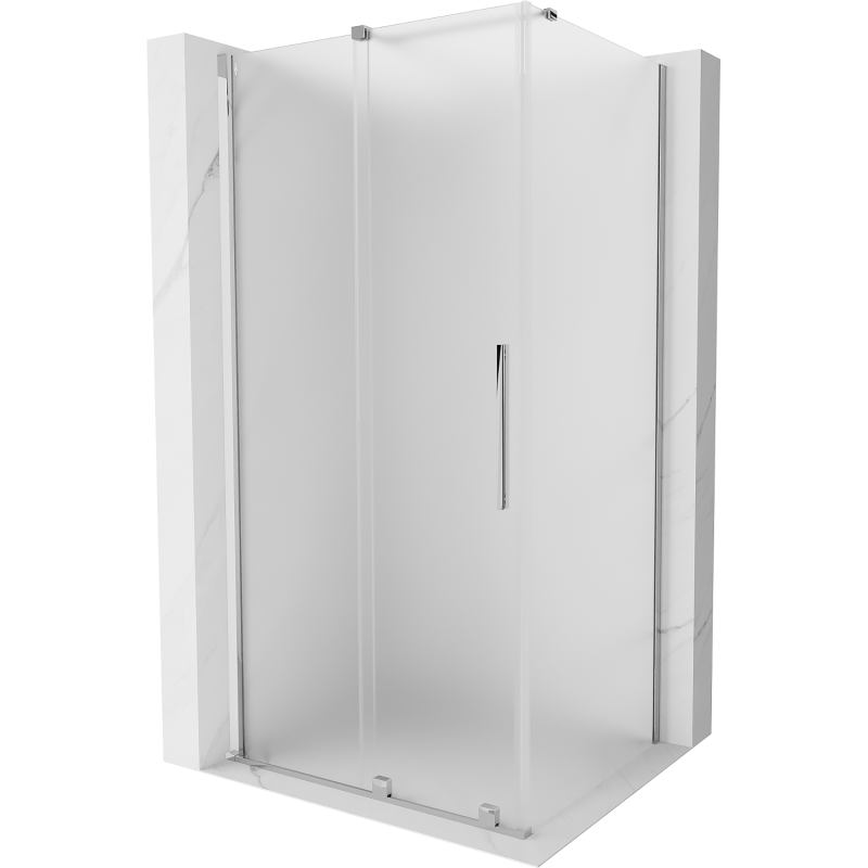 Mexen Velar плъзгаща се душ кабина 130 x 100 см, матирано стъкло, хром