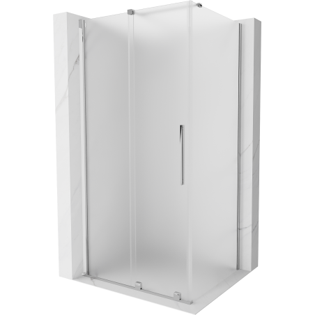 Mexen Velar плъзгаща се душ кабина 130 x 100 см, матирано стъкло, хром