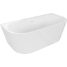 Mexen Oval+ самостоятелна вана за монтаж 170 x 80 см, бяла, бял преливник