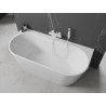 Mexen Oval+ самостоятелна вана за монтаж 170 x 80 см, бяла, бял преливник