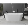 Mexen Oval+ самостоятелна вана за монтаж 170 x 80 см, бяла, бял преливник