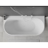 Mexen Oval+ самостоятелна вана за монтаж 170 x 80 см, бяла, бял преливник