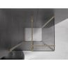 Mexen Velar плъзгаща се душ кабина 130 x 90 cm, графит, златист - 871-130-090-41-50