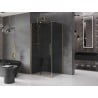 Mexen Velar плъзгаща се душ кабина 90 x 70 см, графит, златиста четка - 871-090-070-41-55