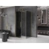 Mexen Velar плъзгаща се душ кабина 90 x 70 см, графит, златиста четка - 871-090-070-41-55