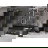 Mexen Velar плъзгаща се душ кабина 100 x 70 см, графит, злато четкано - 871-100-070-41-55