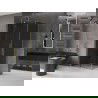Mexen Velar плъзгаща се душ кабина 120 x 110 см, графит, златно четкано - 871-120-110-41-55