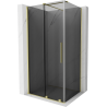 Mexen Velar плъзгаща се душ кабина 120 x 75 cm, графит, златен матиран - 871-120-075-41-55