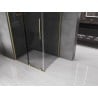 Mexen Velar плъзгаща се душ кабина 120 x 85 см, графит, златисто четкано - 871-120-085-41-55