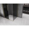 Mexen Velar плъзгаща се душ кабина 120 x 85 см, графит, златисто четкано - 871-120-085-41-55
