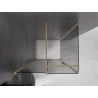 Mexen Velar плъзгаща се душ кабина 110 x 90 см, графит, четка златен - 871-110-090-41-55