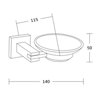 Mexen Vane поставка за сапун, черна - 7020939-70