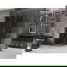 Mexen Velar плъзгаща се душ кабина 90 x 90 cm, графит, злато четкано - 871-090-090-41-55