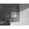 Mexen Velar плъзгаща се душ кабина 90 x 90 cm, графит, злато четкано - 871-090-090-41-55