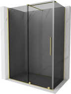 Mexen Velar плъзгаща се душ кабина 140 x 85 cm, графит, златист мат - 871-140-085-41-55