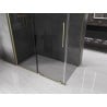 Mexen Velar плъзгаща се душ кабина 140 x 70 см, графит, злато четкано - 871-140-070-41-55