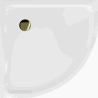 Mexen Flat полукръгъл душ корито slim 70 x 70 см, бял, сифон златист - 41107070G