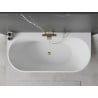 Mexen Oval+ самостоятелна вана за стена 170 x 80 см, бяла, златен преливник - 52681708000-50