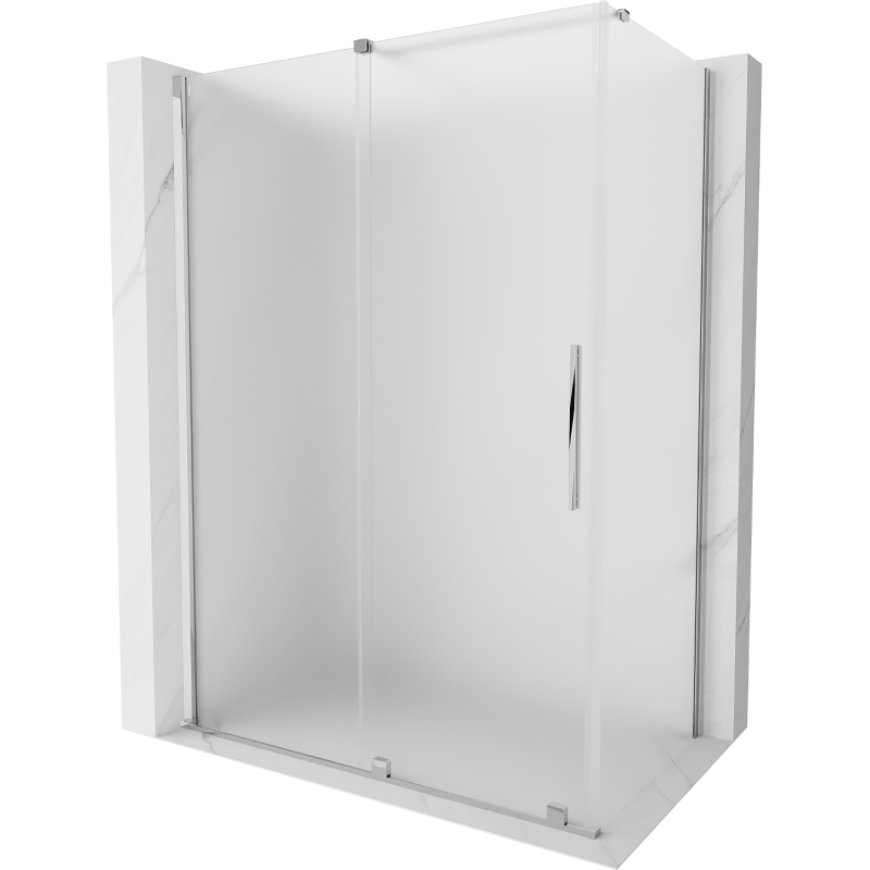 Mexen Velar плъзгаща се душ кабина 160 x 80 см, матирана, хром - 871-160-080-31-01