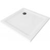 Mexen Flat квадратен душ 90 x 90 см, бял, черен сифо - 40109090B