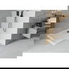 Mexen Flat квадратен душ 90 x 90 см, бял, черен сифо - 40109090B