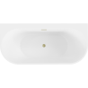 Mexen Oval+ самостоятелно стояща вана за монтиране до стена 170 x 80 см, бяла, с